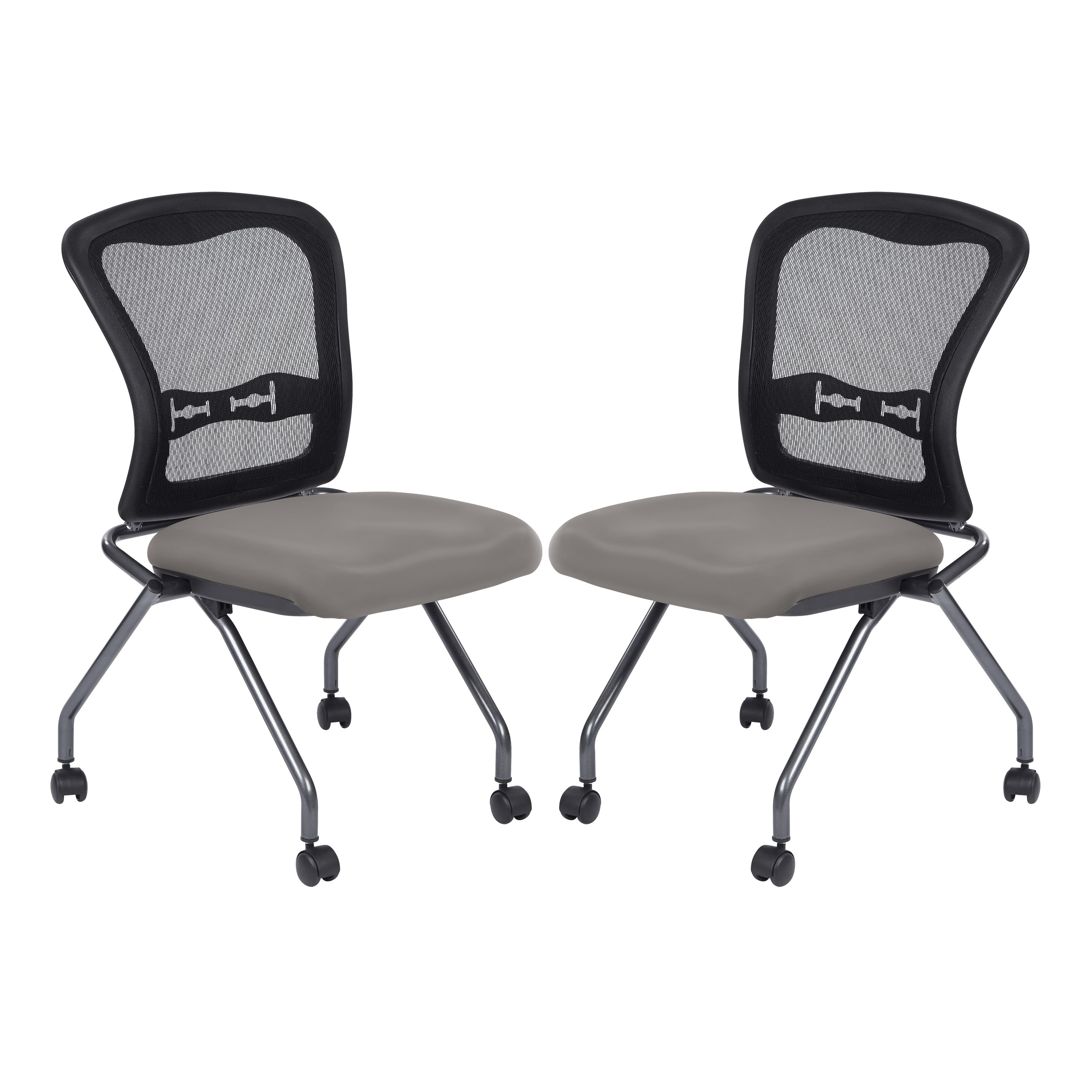Deluxe Armless Folding Chair With ProGrid® Back